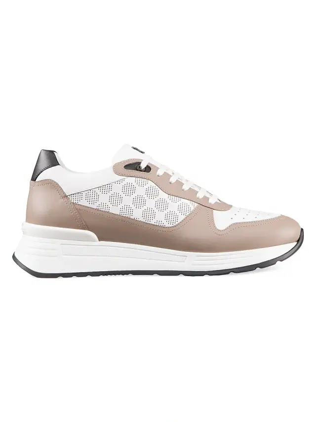 Men's Calfskin Leather Sneakers - Brown