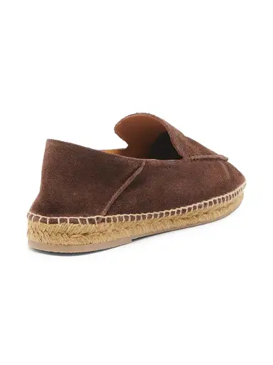 Tom Ford Men's Suede Espadrille Loafers - Walnut Taupe - Size 12 | Thumbnail 3