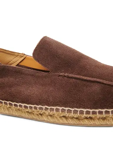 Tom Ford Men's Suede Espadrille Loafers - Walnut Taupe - Size 12 | Thumbnail 5