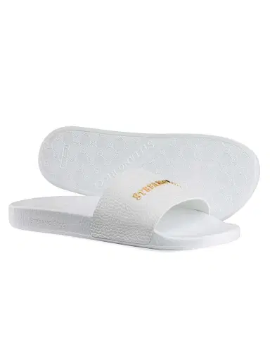 Stefano Ricci Men's Calfskin Leather Slides - White - Size 10 | Thumbnail 3