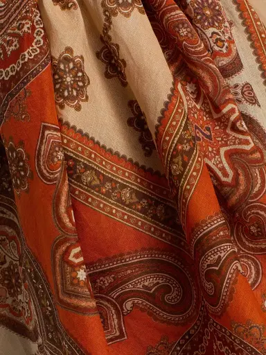 Zimmermann Women's Paisley Cotton Pareo - Tangerine Paisley | Thumbnail 6