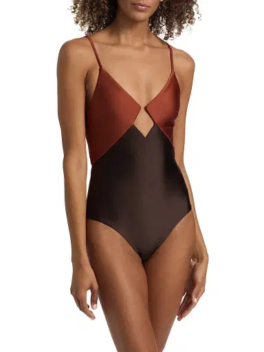 Zimmermann Women's Aster Diamond Wire One-Piece Swimsuit - Spliced | Thumbnail 3
