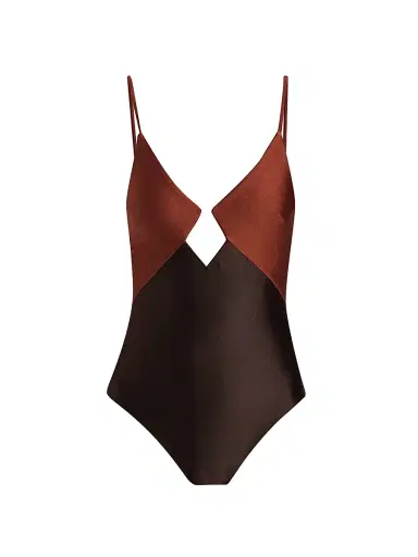 Zimmermann Women's Aster Diamond Wire One-Piece Swimsuit - Spliced | Thumbnail 1