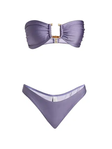 Zimmermann Women's Indra Bamboo Trim Bikini - Dusty Lilac | Thumbnail 1