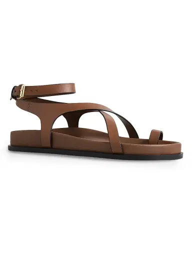 A Emery Women's Jalen Slim Leather Crisscross Sandals - Cognac - Size 9 | Thumbnail 3 A Emery Women's Jalen Slim Leather Crisscross Sandals - Cognac - Size 9 | Thumbnail 3