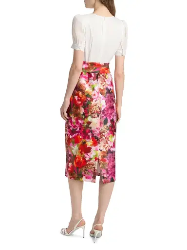 BADGLEY MISCHKA Women's Vibrant Floral Cocktail Dress - Pink Multi - Size 16 | Thumbnail 5