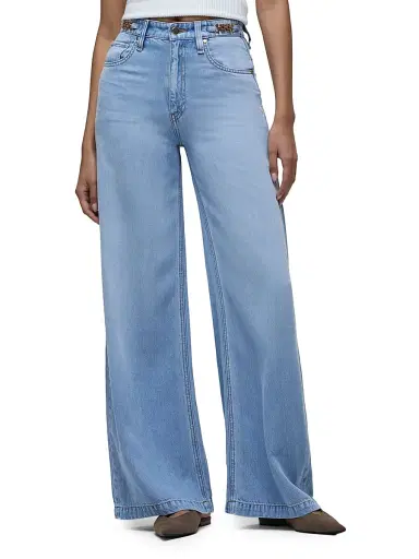 Hudson Jeans Women's James High-Rise Wide-Leg Jeans - One Wish | Thumbnail 3