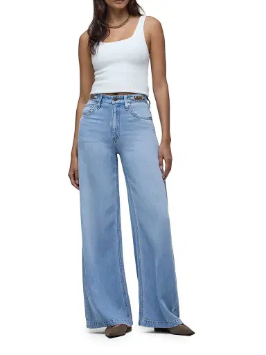 Hudson Jeans Women's James High-Rise Wide-Leg Jeans - One Wish | Thumbnail 1