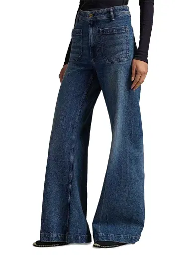 Polo Ralph Lauren Women's Faded Straight-Leg Jeans - Candaze Wash | Thumbnail 4 Polo Ralph Lauren Women's Faded Straight-Leg Jeans - Candaze Wash | Thumbnail 4