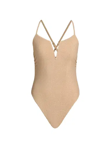 Ramy Brook Women's Bexley Metallic One-Piece Swimsuit - Gold | Thumbnail 1