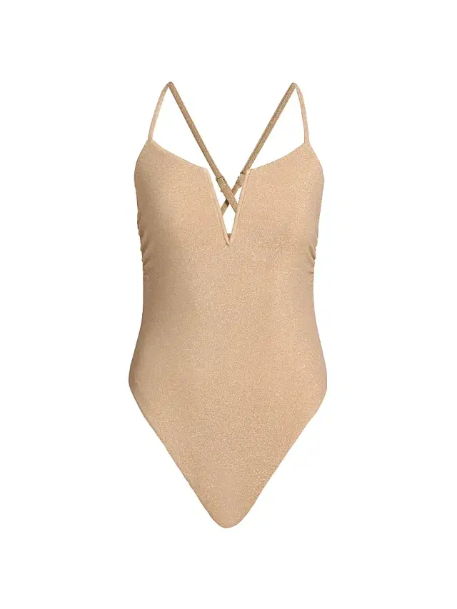 Women's Bexley Metallic One-Piece Swimsuit - Gold