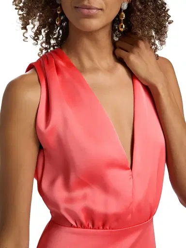 Ramy Brook Women's Martin Pleated Minidress - Coral | Thumbnail 6 Ramy Brook Women's Martin Pleated Minidress - Coral | Thumbnail 6