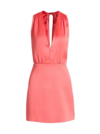 Ramy Brook Women's Martin Pleated Minidress - Coral | Thumbnail 1 Ramy Brook Women's Martin Pleated Minidress - Coral | Thumbnail 1