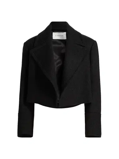Lanvin Women's Cropped Wool Peacoat - Anthracite | Thumbnail 1 Lanvin Women's Cropped Wool Peacoat - Anthracite | Thumbnail 1