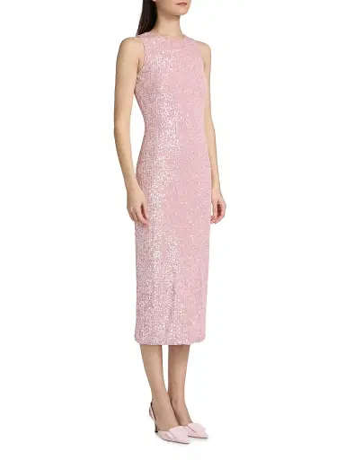 PRABAL GURUNG Women's Sequined Sleeveless Cocktail Dress - Pink - Size Large | Thumbnail 4