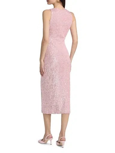 PRABAL GURUNG Women's Sequined Sleeveless Cocktail Dress - Pink - Size Large | Thumbnail 5