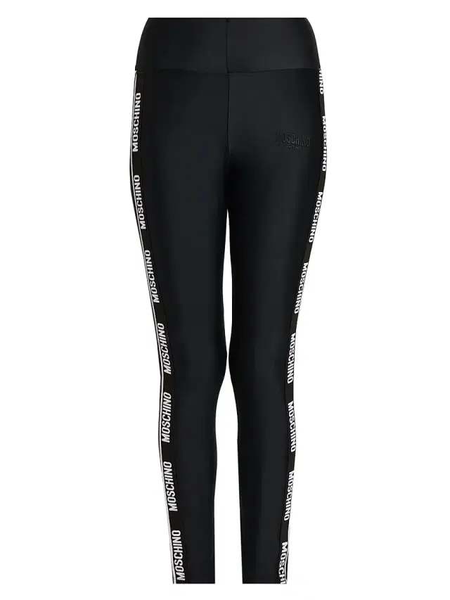 Moschino Women's Logo Tech-Fabric Leggings - Black