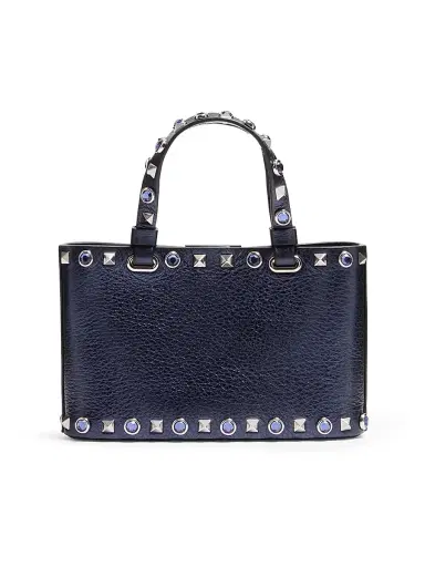 Valentino Garavani Women's Rockstud Mini Shopping Bag in Laminated Calfskin | Thumbnail 5 Valentino Garavani Women's Rockstud Mini Shopping Bag in Laminated Calfskin | Thumbnail 5