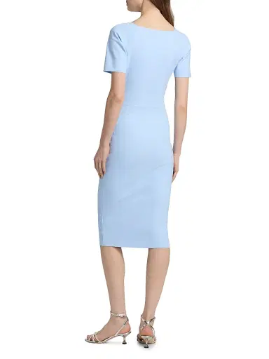 Chiara Boni La Petite Robe Women's Molai Embellished Sheath Midi-Dress - Blue Aura - Size 4 | Thumbnail 5