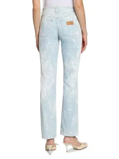 MM6 MAISON MARGIELA Women's Bleached Slim-Straight Jeans - Light Blue - Size 31 | Thumbnail 5 MM6 MAISON MARGIELA Women's Bleached Slim-Straight Jeans - Light Blue - Size 31 | Thumbnail 5