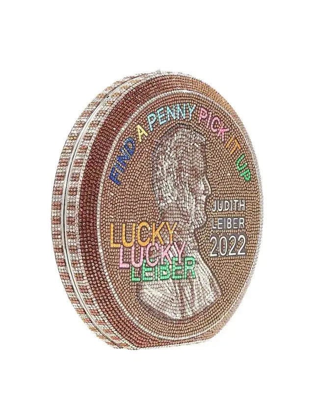 Judith Leiber Couture Women's Lucky Penny Crystal Clutch - Copper