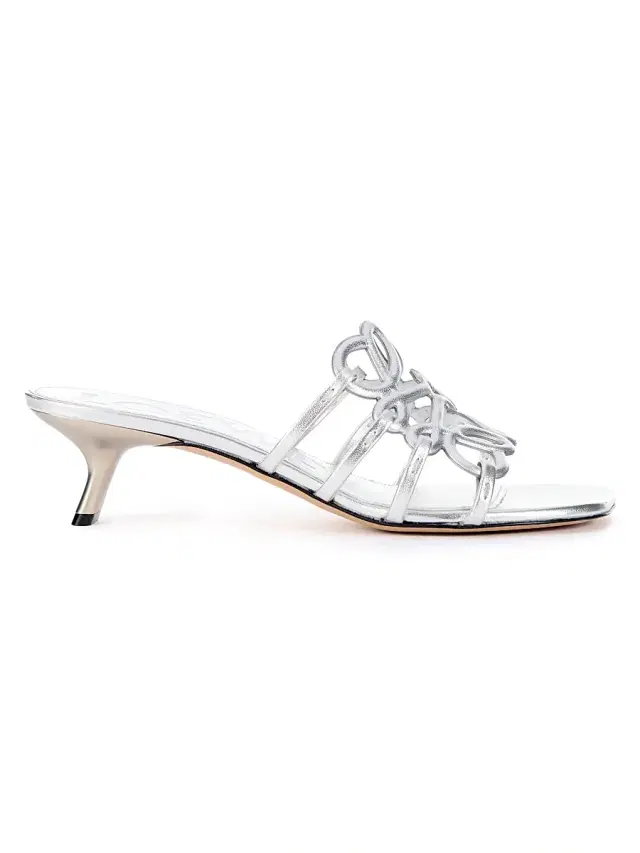 LOEWE Women's  x Paula's Ibiza Petal Anagram 45MM Leather Sandals - Silver