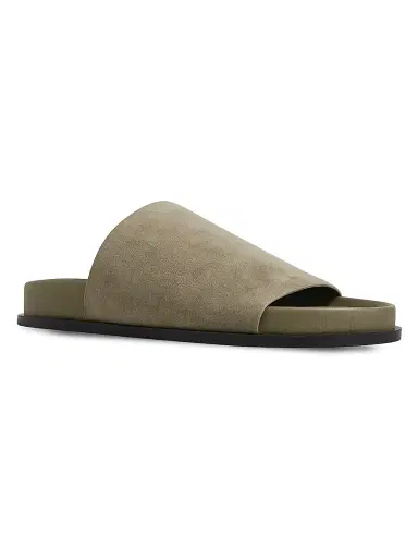 A Emery Women's Luca Suede Slides - Olive Suede - Size 11 Sandals | Thumbnail 3