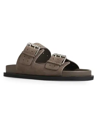 A Emery Women's Leon Perforated Suede Two-Strap Sandals | Thumbnail 3 A Emery Women's Leon Perforated Suede Two-Strap Sandals | Thumbnail 3