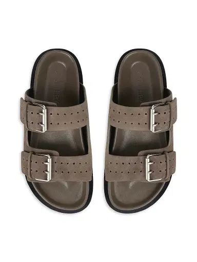 A Emery Women's Leon Perforated Suede Two-Strap Sandals | Thumbnail 4 A Emery Women's Leon Perforated Suede Two-Strap Sandals | Thumbnail 4