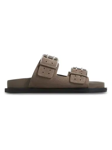 A Emery Women's Leon Perforated Suede Two-Strap Sandals | Thumbnail 1 A Emery Women's Leon Perforated Suede Two-Strap Sandals | Thumbnail 1