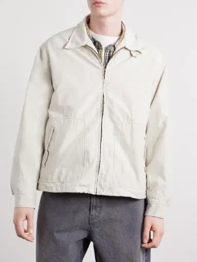 A.PRESSE Silk and Cotton-Blend Gabardine Coach Jacket - Men | Thumbnail 3 A.PRESSE Silk and Cotton-Blend Gabardine Coach Jacket - Men | Thumbnail 3