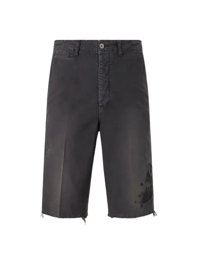 Straight-Leg Frayed Cotton-Twill Shorts - Men