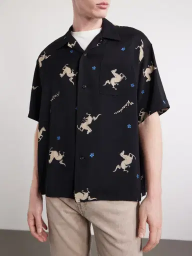 Visvim Crosby Camp-Collar Printed Woven Shirt - Men | Thumbnail 3