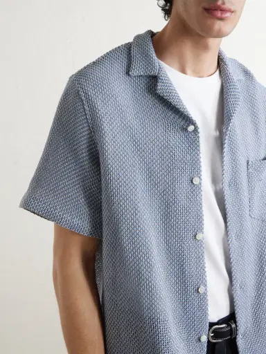 Portuguese Flannel Agora Camp-Collar Cotton-Blend Shirt - Men | Thumbnail 5 Portuguese Flannel Agora Camp-Collar Cotton-Blend Shirt - Men | Thumbnail 5
