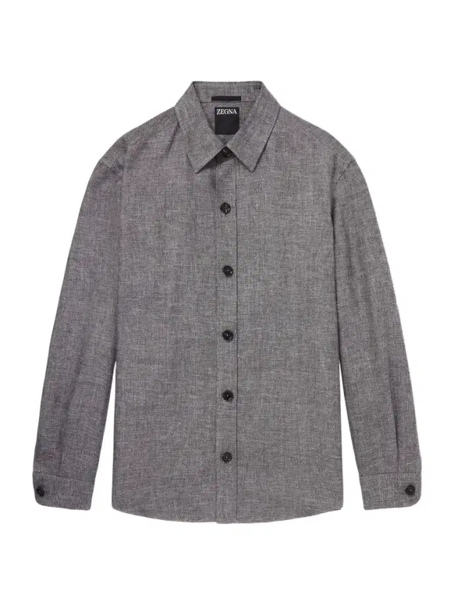 Zegna Cashmere, Linen and Silk-Blend Overshirt - Men