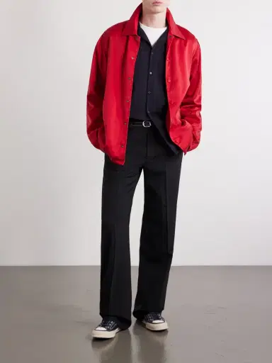 A.PRESSE Camp-Collar Checked Silk Shirt - Men | Thumbnail 2