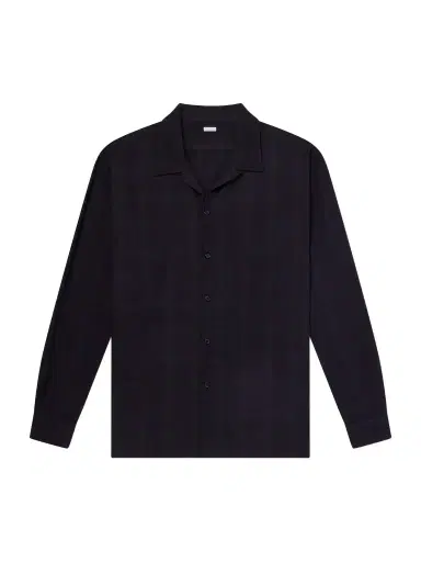 A.PRESSE Camp-Collar Checked Silk Shirt - Men | Thumbnail 1