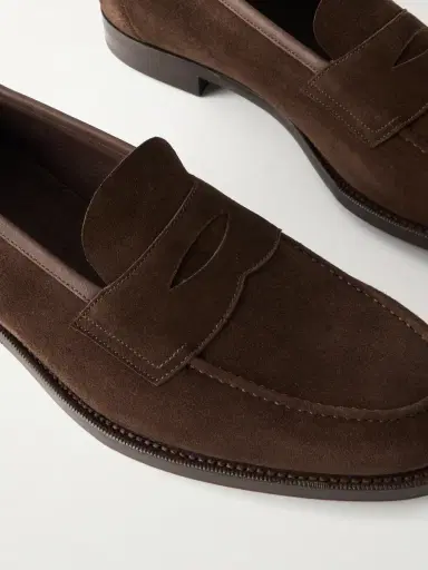 Edward Green Pimlico Suede Penny Loafers - Men | Thumbnail 5 Edward Green Pimlico Suede Penny Loafers - Men | Thumbnail 5