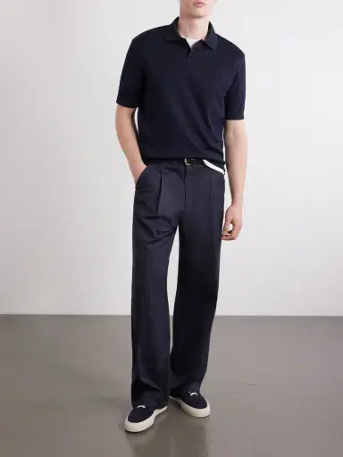 Altea Pierre Honeycomb-Knit Cotton-Piqué Polo Shirt - Men | Thumbnail 2