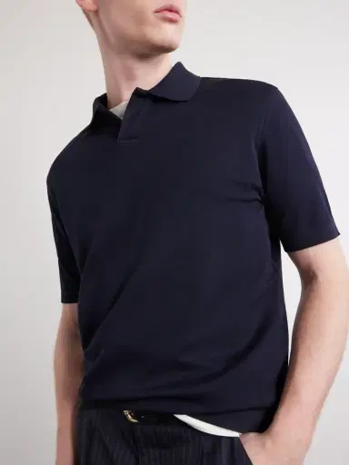 Altea Pierre Honeycomb-Knit Cotton-Piqué Polo Shirt - Men | Thumbnail 5
