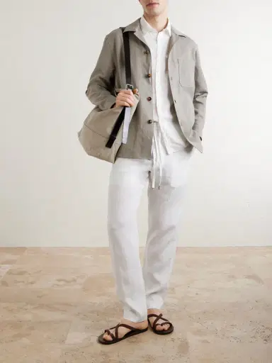 Canali Linen Shirt - Men | Thumbnail 2 Canali Linen Shirt - Men | Thumbnail 2