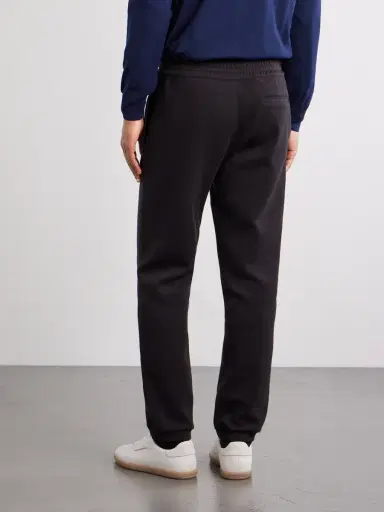 Zegna Straight-Leg Honeycomb-Knit Cotton, Wool and Silk-Blend Sweatpants - Men | Thumbnail 4