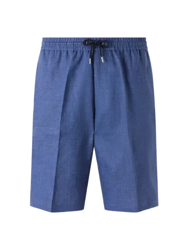 Pleated Linen Drawstring Shorts - Men