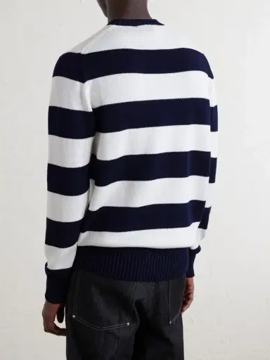 William Lockie Striped Cotton Sweater - Men | Thumbnail 4 William Lockie Striped Cotton Sweater - Men | Thumbnail 4