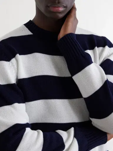 William Lockie Striped Cotton Sweater - Men | Thumbnail 5 William Lockie Striped Cotton Sweater - Men | Thumbnail 5
