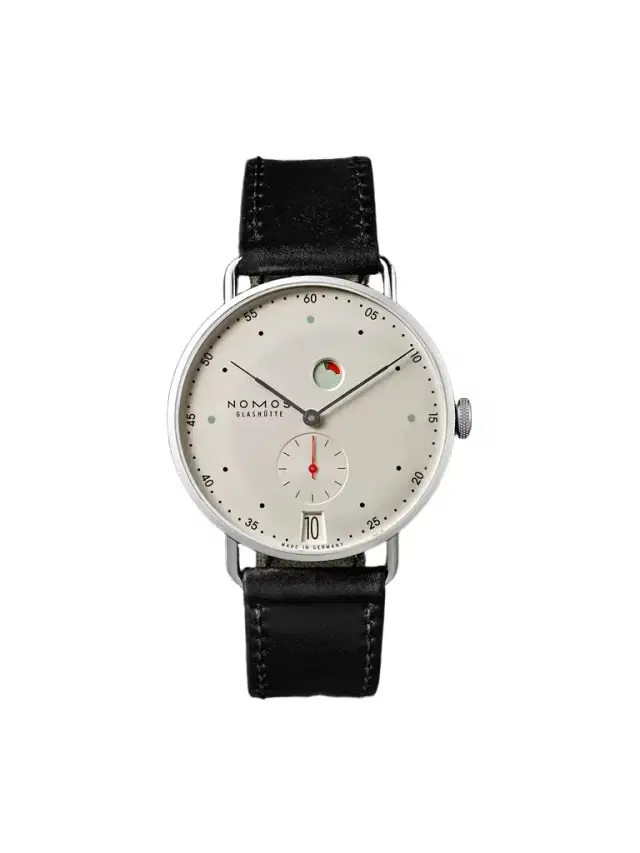 NOMOS Glashütte Metro Datum Gangreserve Stainless Steel Watch, Ref. 1101 - Men