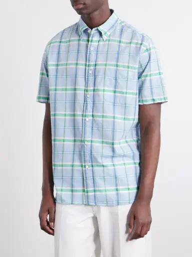 Beams Plus Madras Button-Down Collar Checked Cotton Shirt - Men | Thumbnail 3