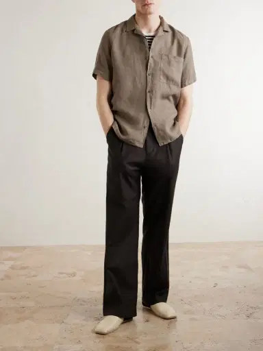 Canali Camp-Collar Linen Shirt - Men | Thumbnail 2