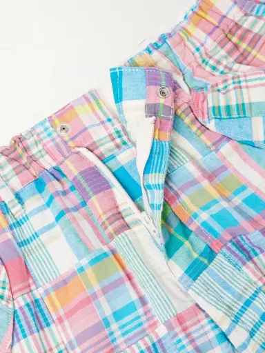 Beams Plus Beach Straight-Leg Patchwork Checked Cotton Cargo Shorts - Men | Thumbnail 6