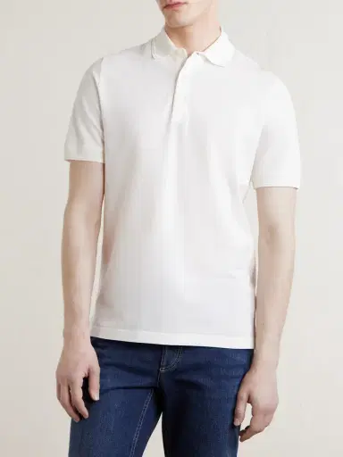 Canali Cotton-Piqué Polo Shirt - Men | Thumbnail 3 Canali Cotton-Piqué Polo Shirt - Men | Thumbnail 3